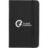 Front View of Black 3.5" x 5.5" Recycled PET Pocket Bound Journal