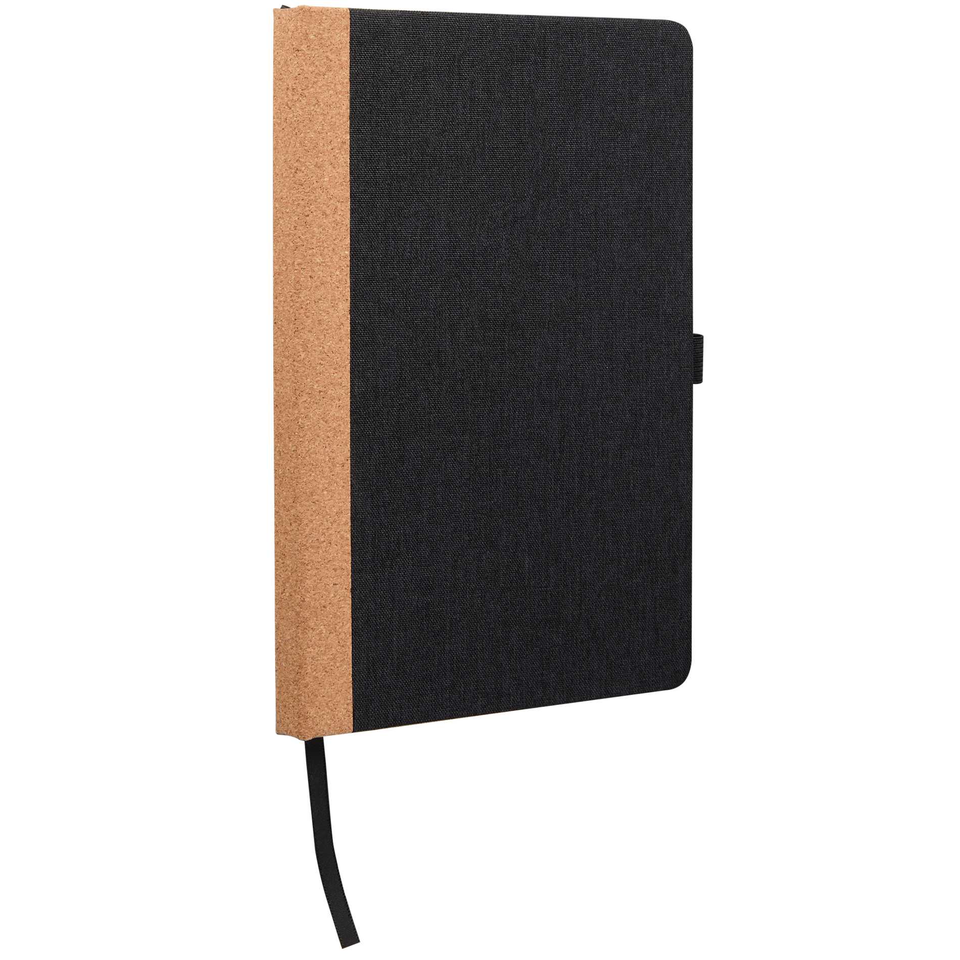 Black 5.5" x 8.5" Recycled PET and Cork Bound Journal