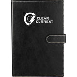 Front View of Black 5.5" x 8.5" Recycled Refillable Journal
