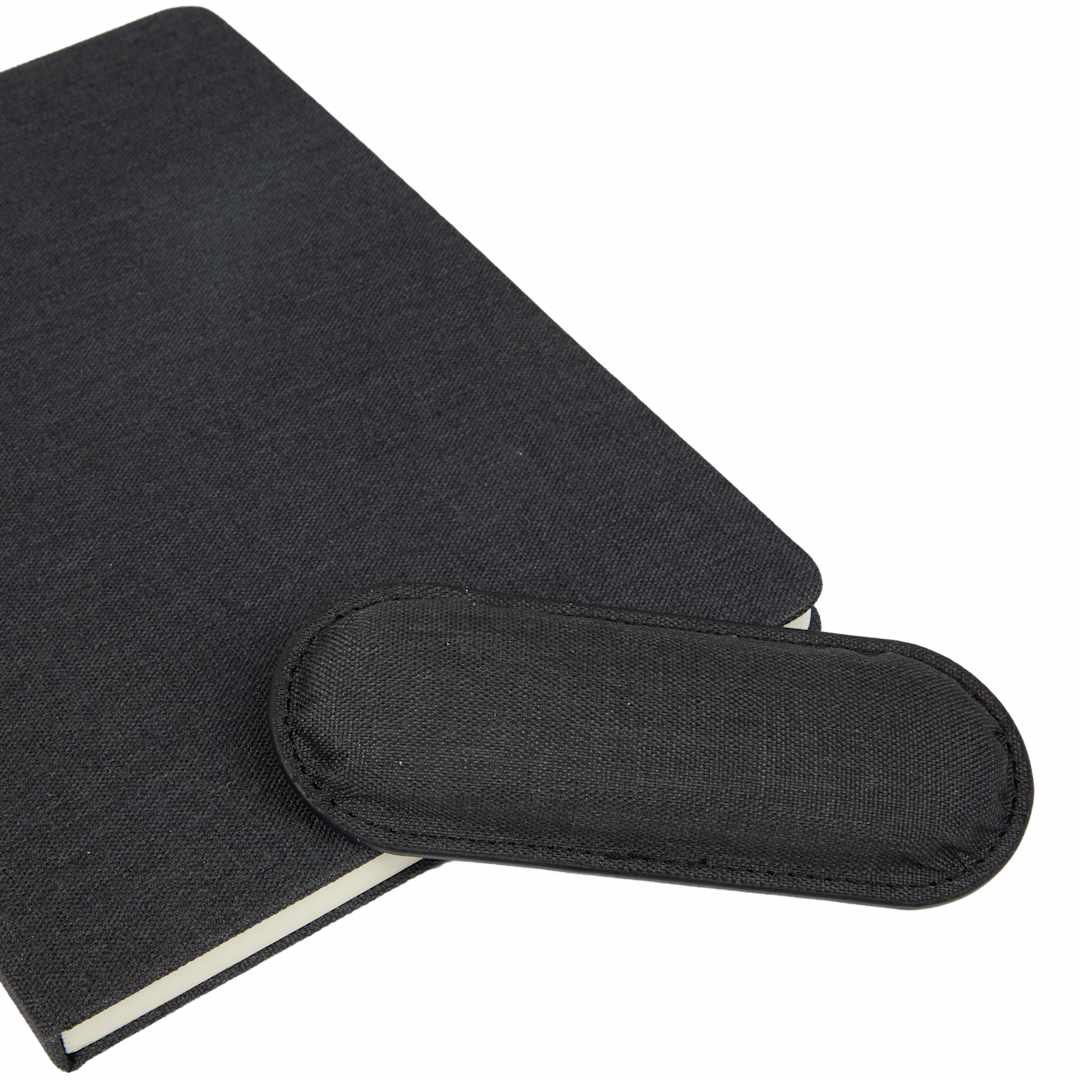 Black 5.5" x 8.5" FSC® Recycled Mouse Pad Bound Notebook