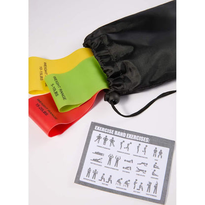 Black 3-Piece Resistance Band Set