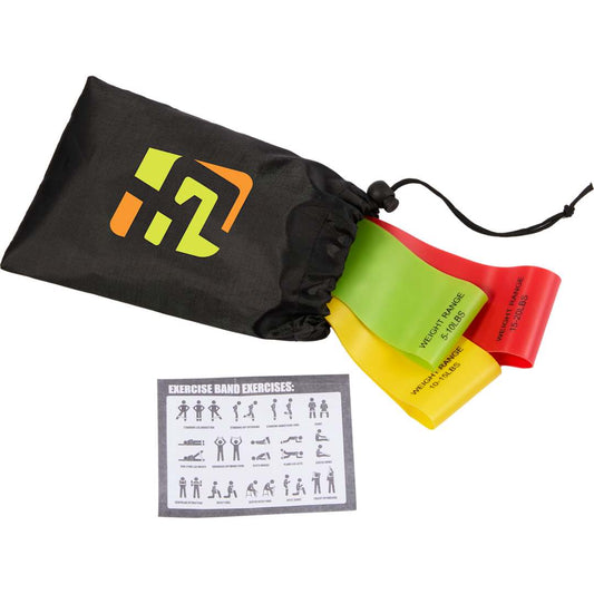 Black 3-Piece Resistance Band Set
