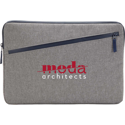 Front View of Gray Angle Recycled 17" Laptop Sleeve