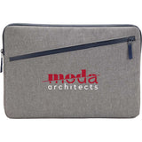 Front View of Gray Angle Recycled 17" Laptop Sleeve