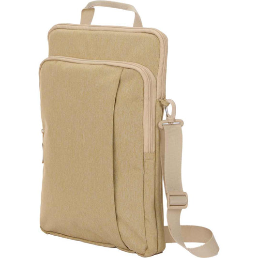 Tan Vertical Recycled Messenger Bag