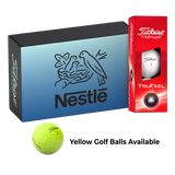 White Titleist Half Dozen Custom Golf Ball Box with Stock Sleeves