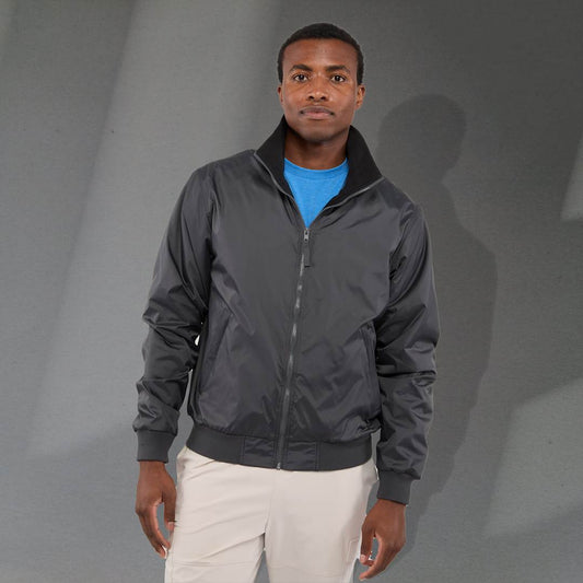 Front View of Grey BELFORD Eco Fleece Lined Jacket - Gender Neutral  - XS