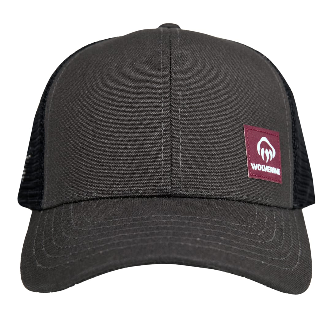 Front View of Grey Wolverine Red Label Trucker Cap  - O/S