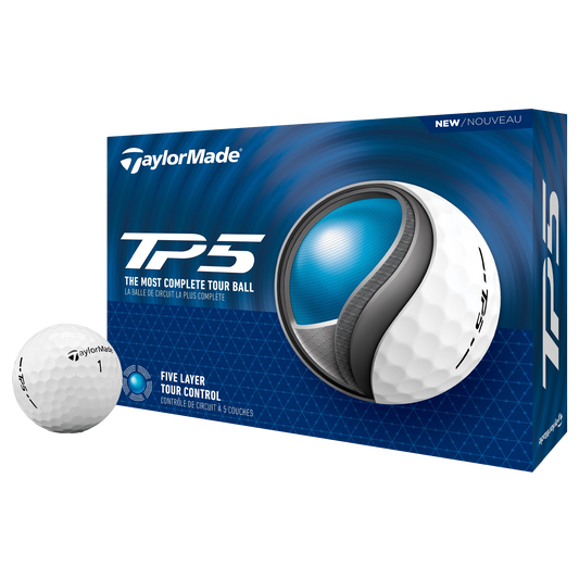 White TaylorMade TP5 Golf Ball