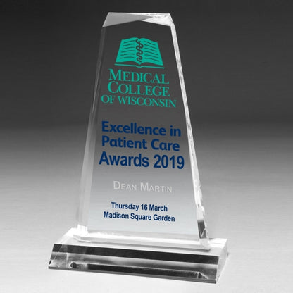 Multi-Faceted Acrylic Award - 8 3/4" - Screen Print