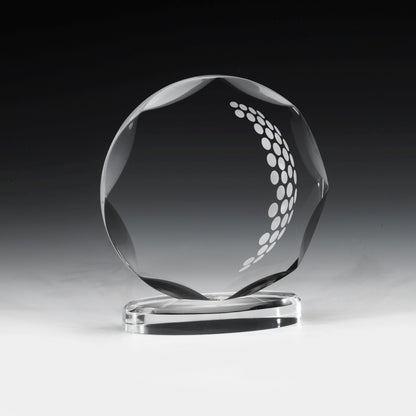 Round Scalloped Award - Laser Engraved
