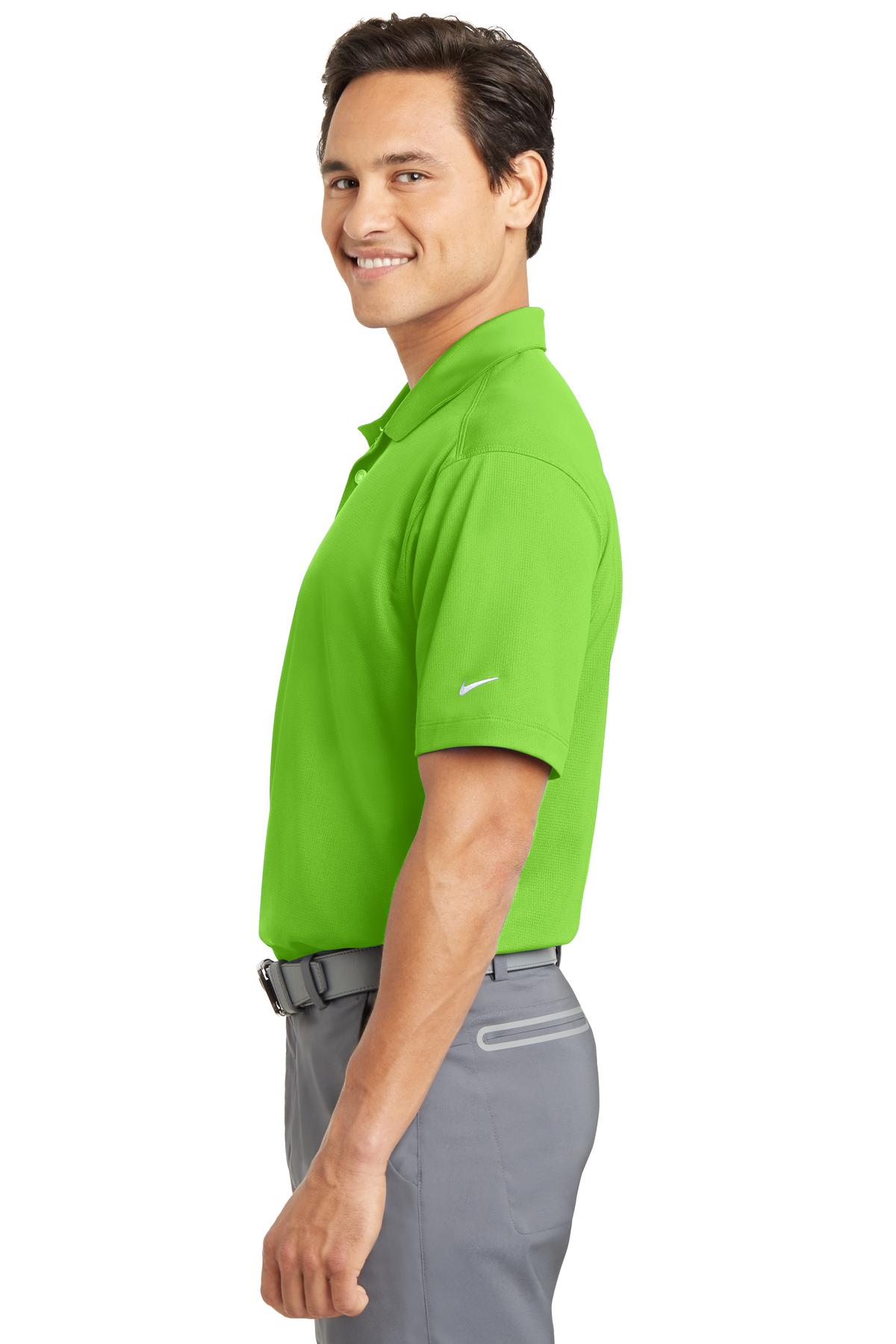 Action Green Nike Dri-FIT Vertical Mesh Polo. 637167
