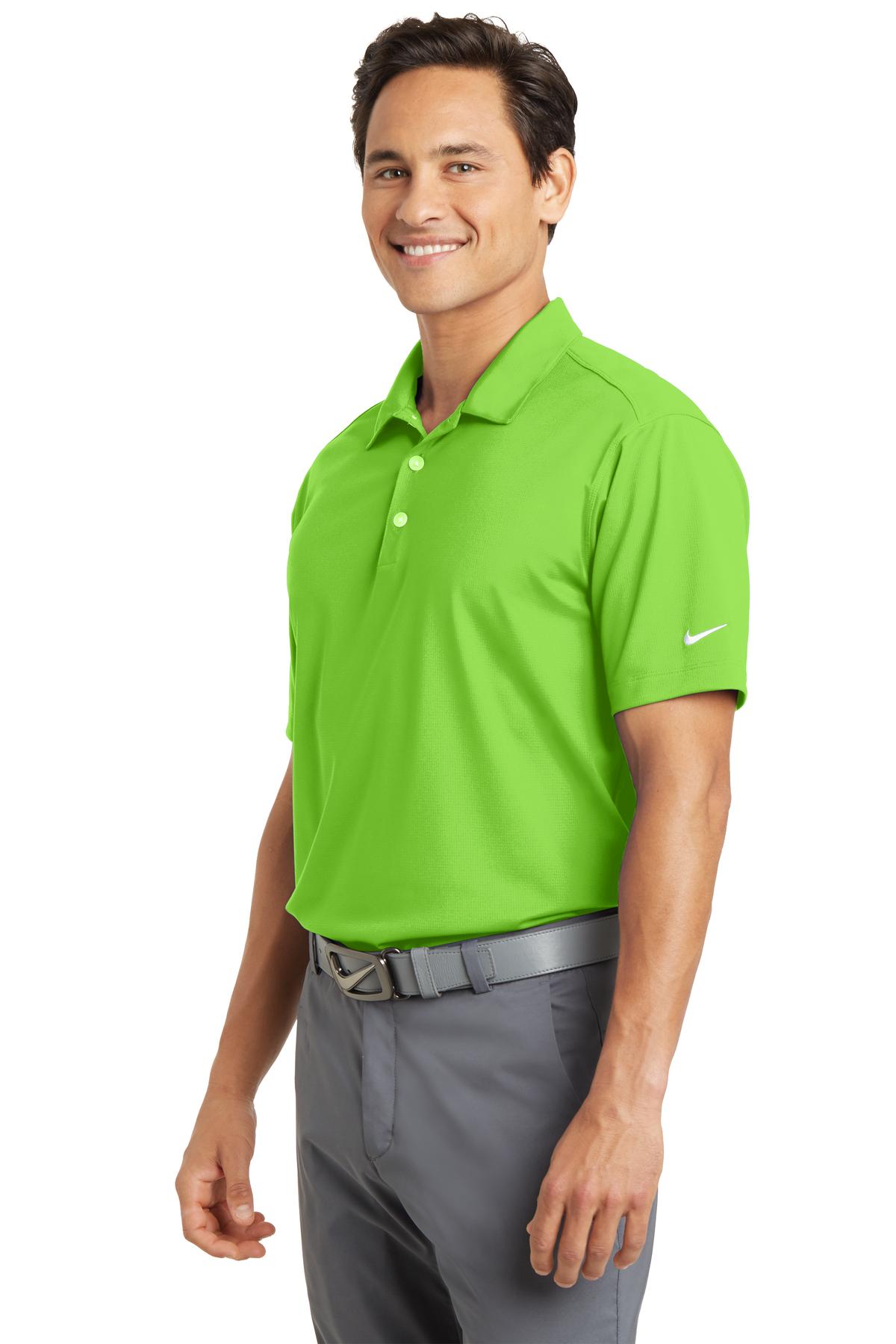 Action Green Nike Dri-FIT Vertical Mesh Polo. 637167