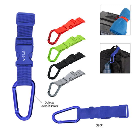 Adjustable Buckle Strap With Carabiner  grouped