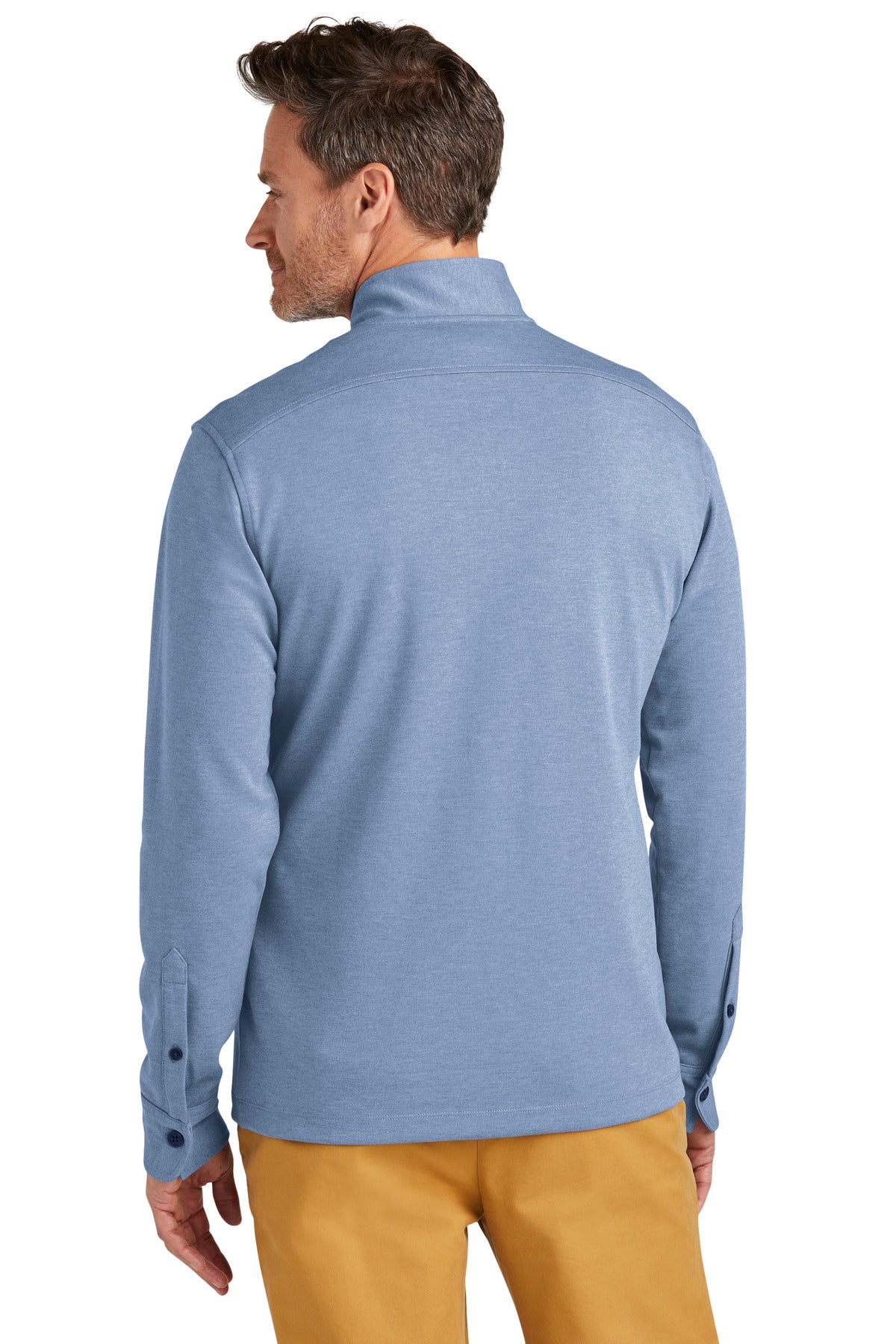 AegeanBlHt Brooks Brothers Mid-Layer Stretch 1/2-Button BB18202