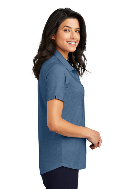 AegeanBlHt Port Authority Women's Fine Pique Blend Polo LK830