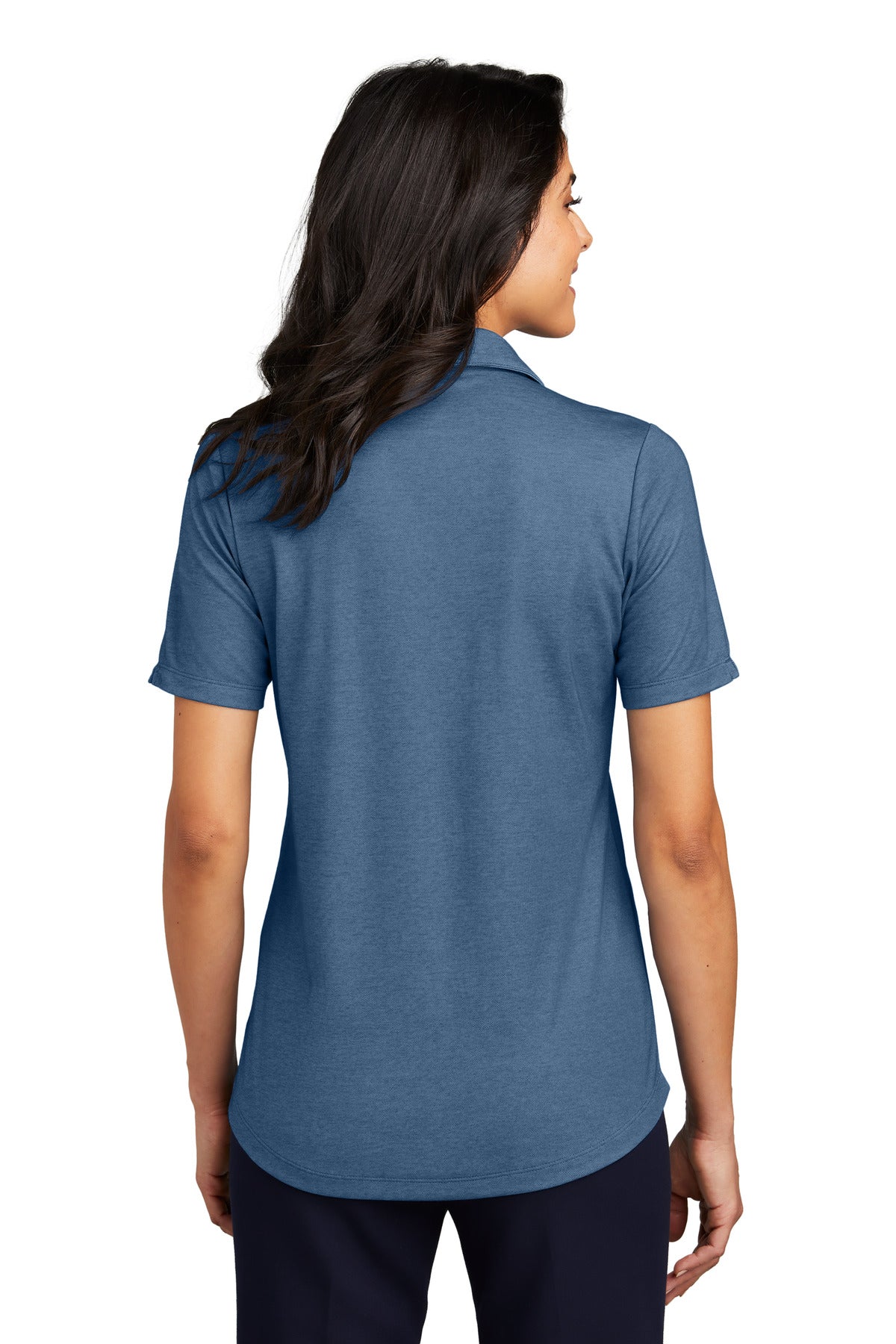 AegeanBlHt Port Authority Women's Fine Pique Blend Polo LK830