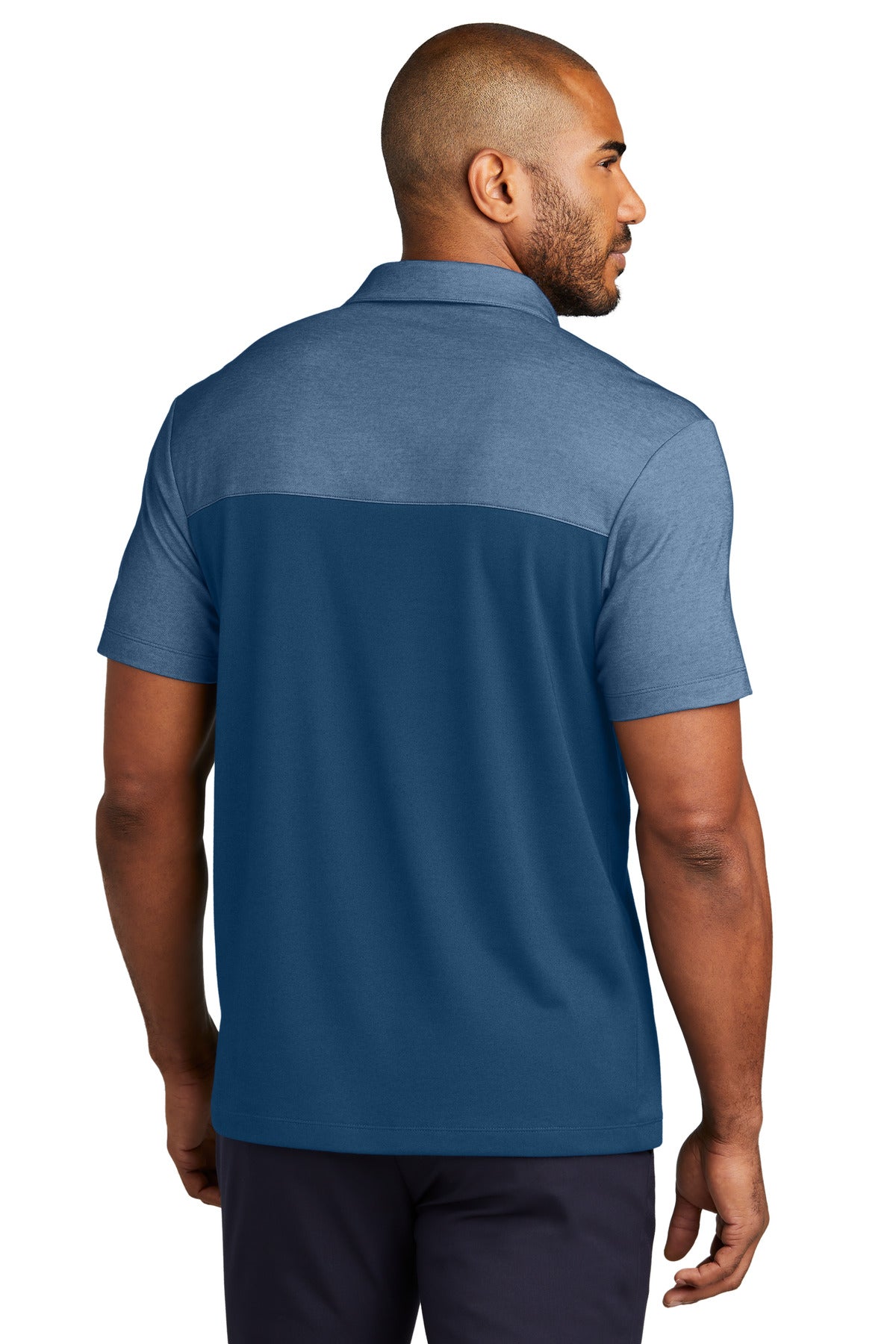 AgnB/AgnBH Port Authority Fine Pique Blend Blocked Polo K831