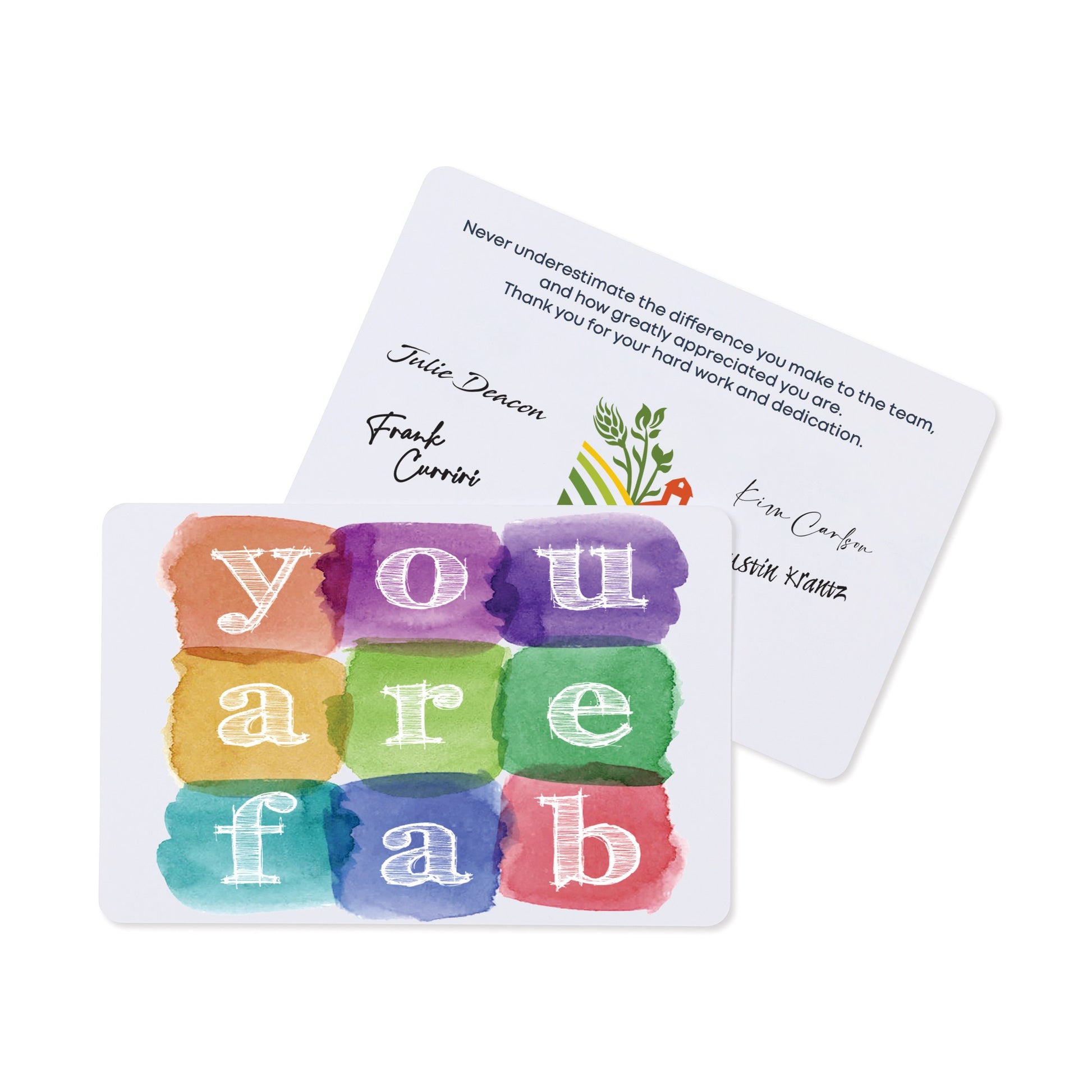 White Fabulously You For All You Do Greeting Card