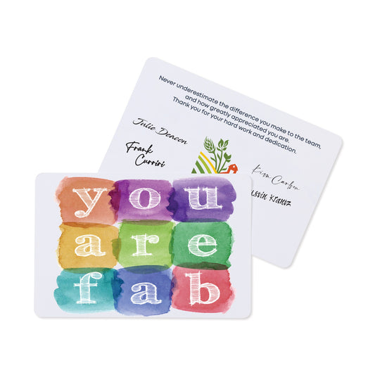 White Fabulously You For All You Do Greeting Card