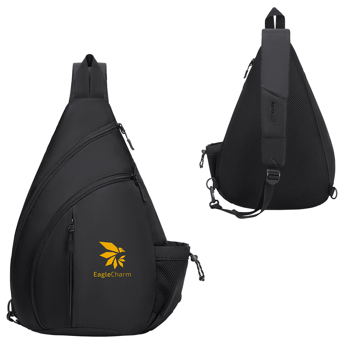 Black AeroLOFT®  Metro Crossbody Sling Backpack