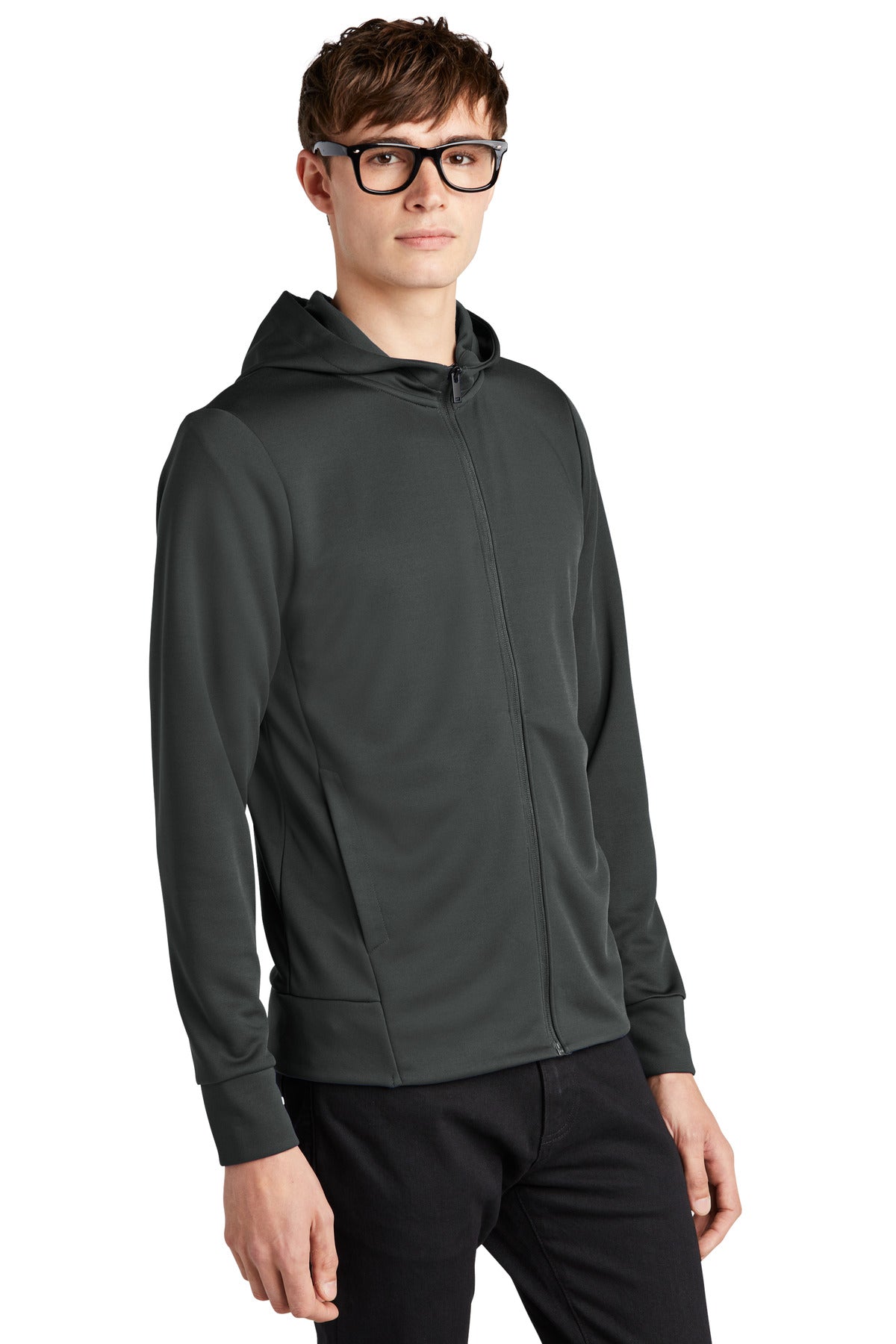 AnchorGrey Mercer+Mettle Double-Knit Full-Zip Hoodie MM3002