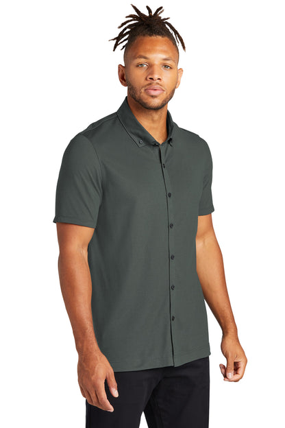 AnchorGrey Mercer+Mettle Stretch Pique Full-Button Polo MM1006