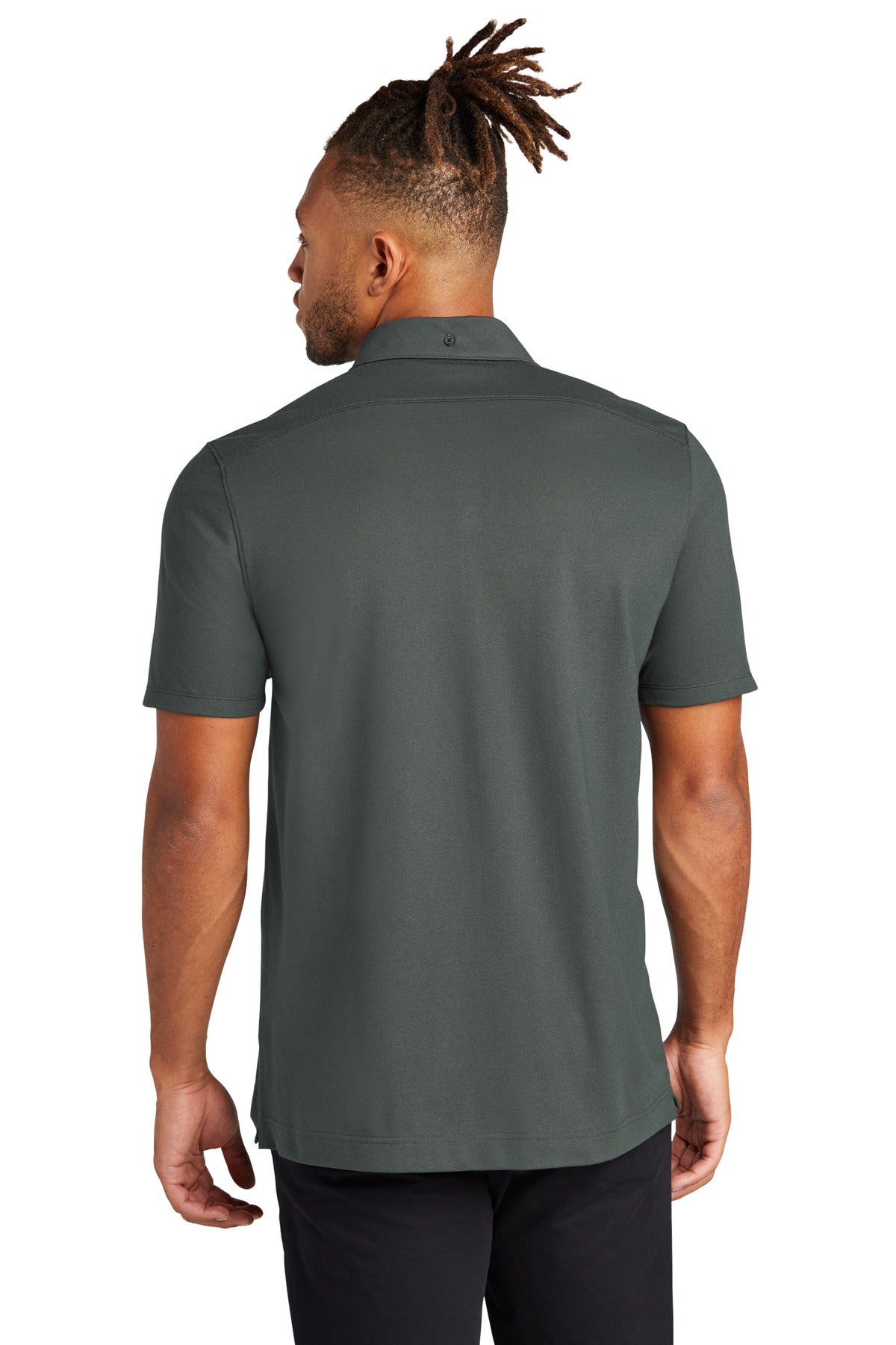 AnchorGrey Mercer+Mettle Stretch Pique Full-Button Polo MM1006