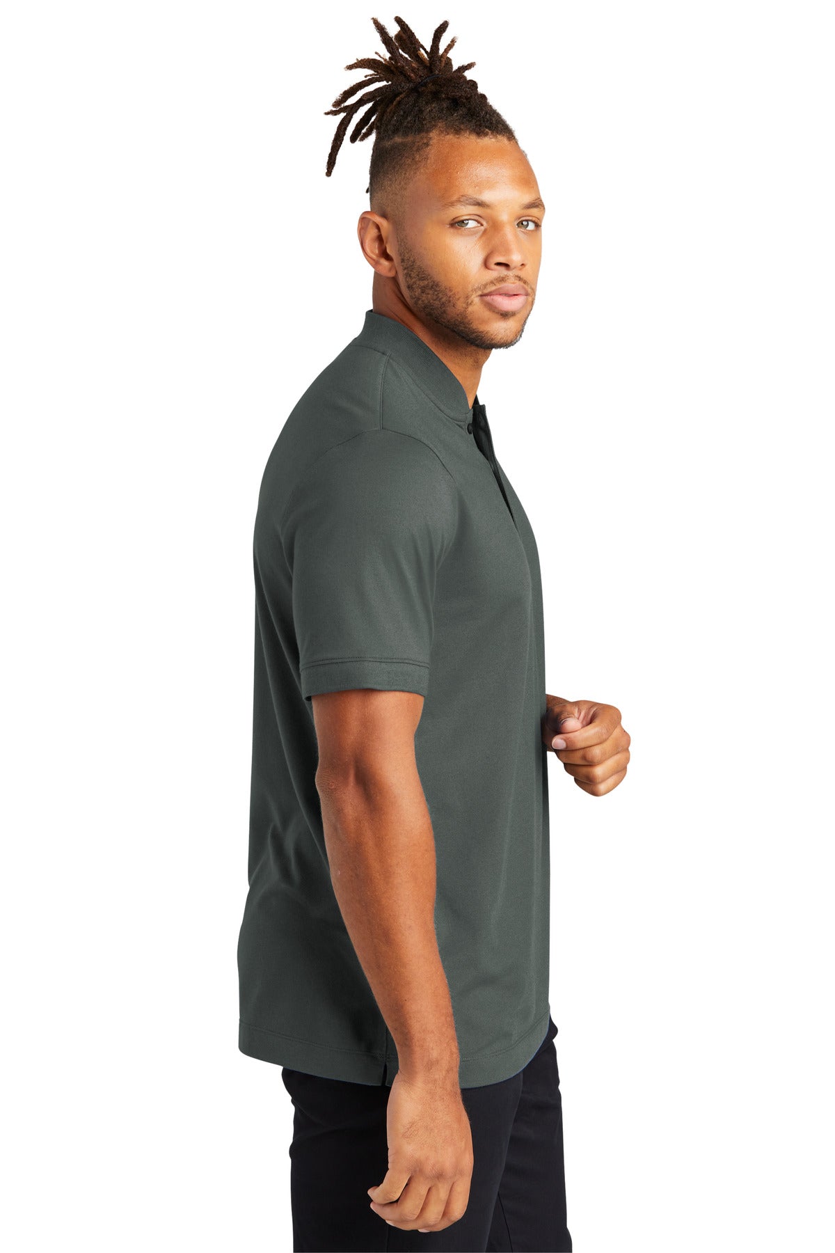 AnchorGrey Mercer+Mettle Stretch Pique Henley MM1008