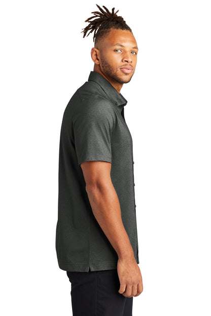 AnchorGyHt Mercer+Mettle Stretch Pique Full-Button Polo MM1006