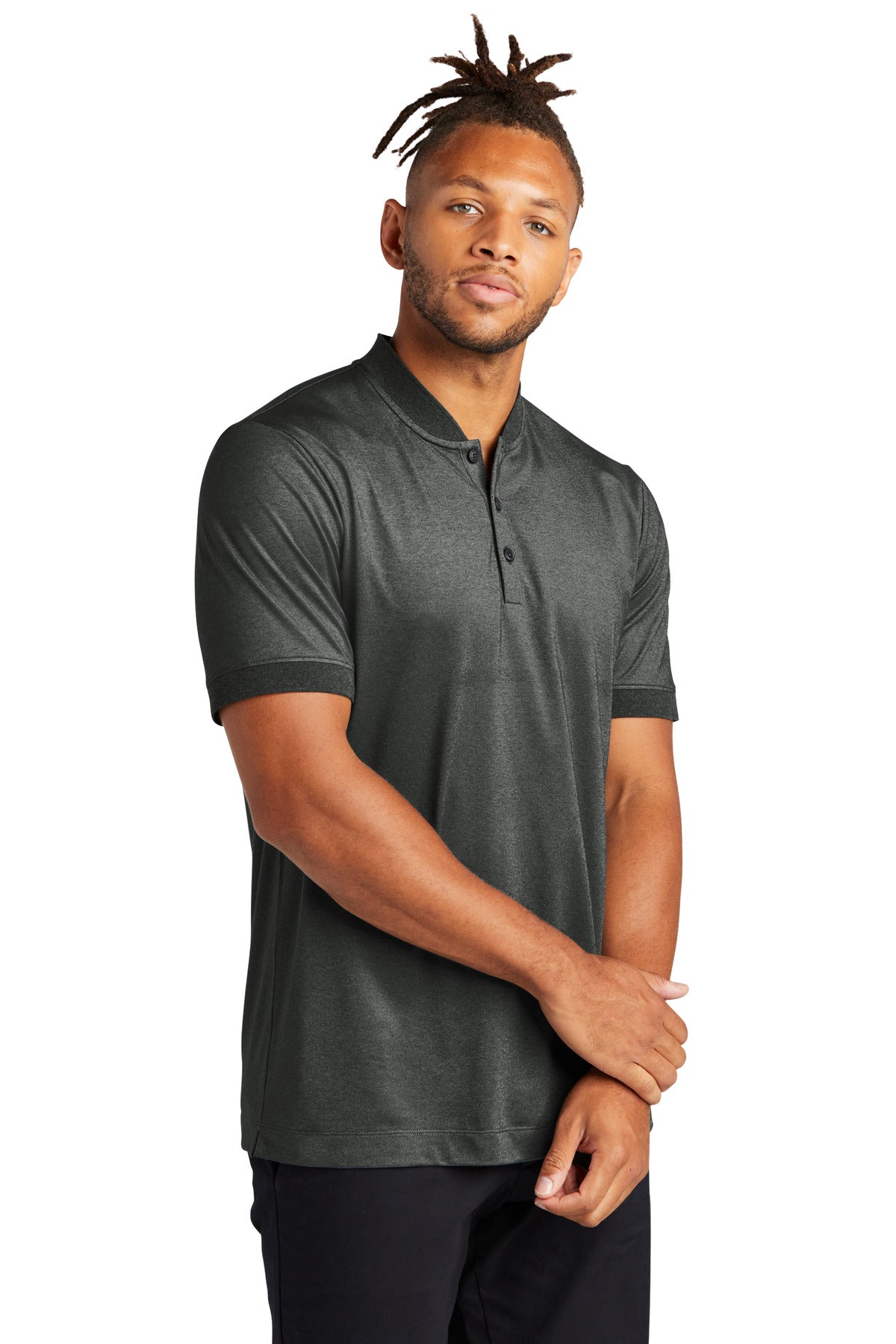 AnchorGyHt Mercer+Mettle Stretch Pique Henley MM1008