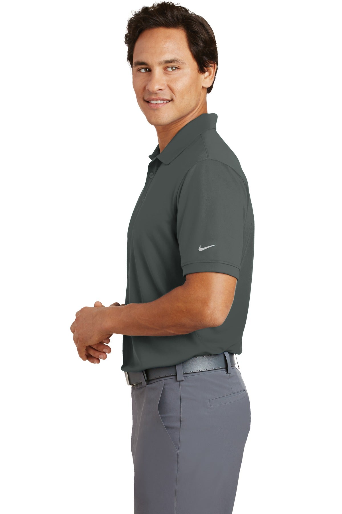 Anthracite Nike Dri-FIT Players Modern Fit Polo. 799802