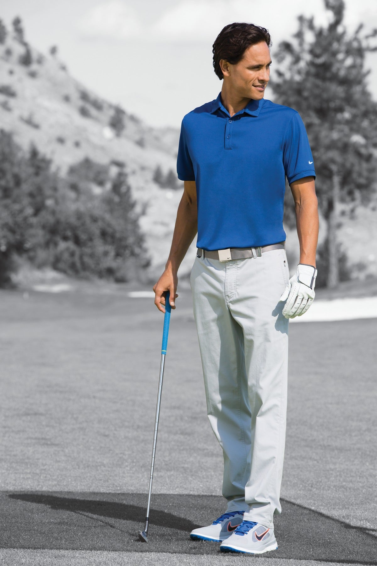 Anthracite Nike Dri-FIT Players Modern Fit Polo. 799802