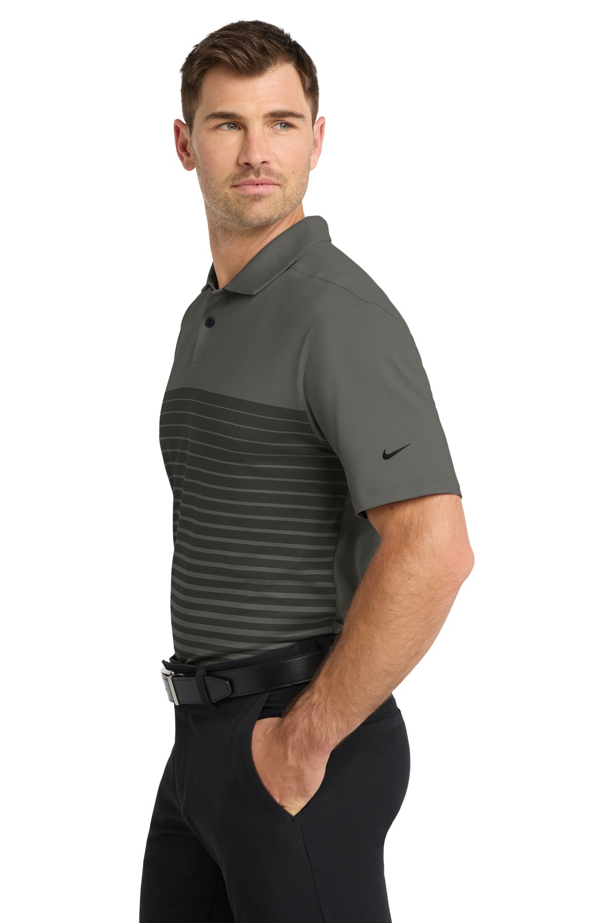 Anthracite Nike Dri-FIT Vapor Block Polo NKDC2114