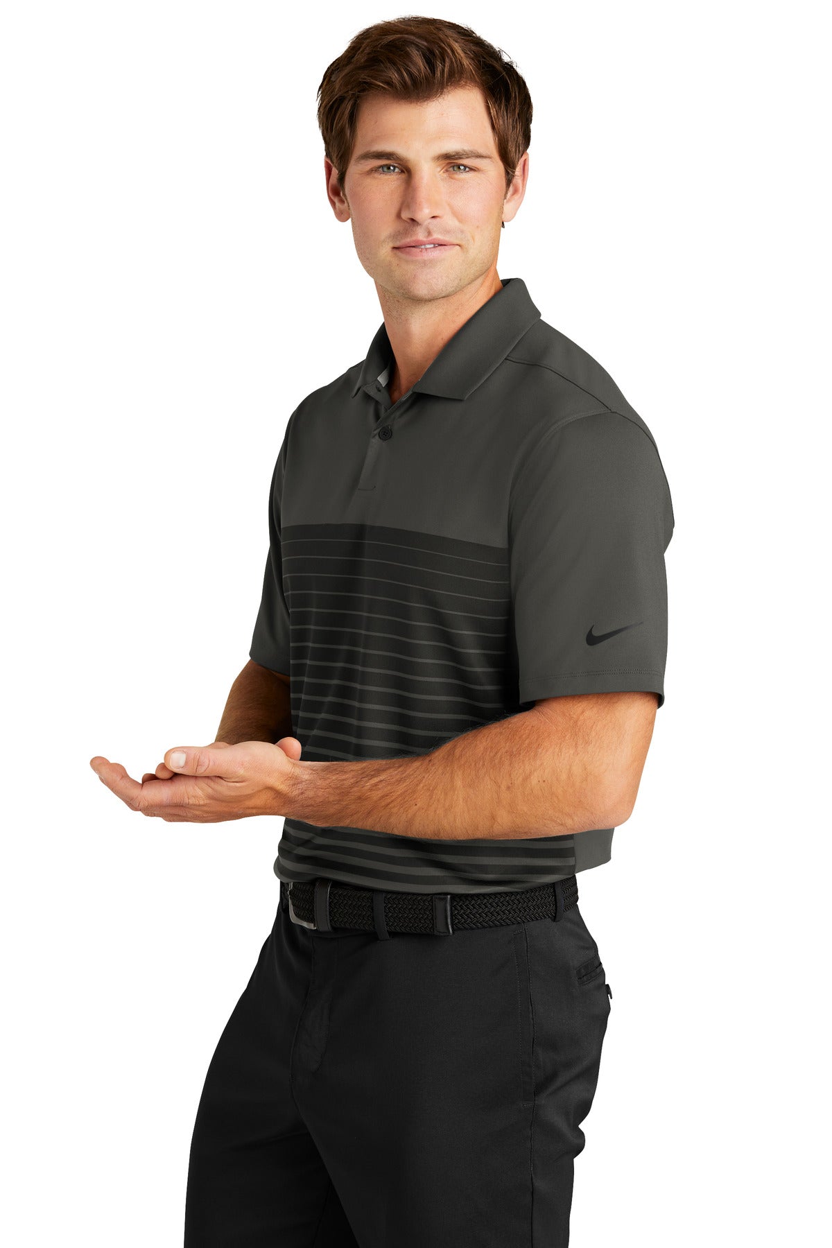 Anthracite Nike Dri-FIT Vapor Block Polo NKDC2114