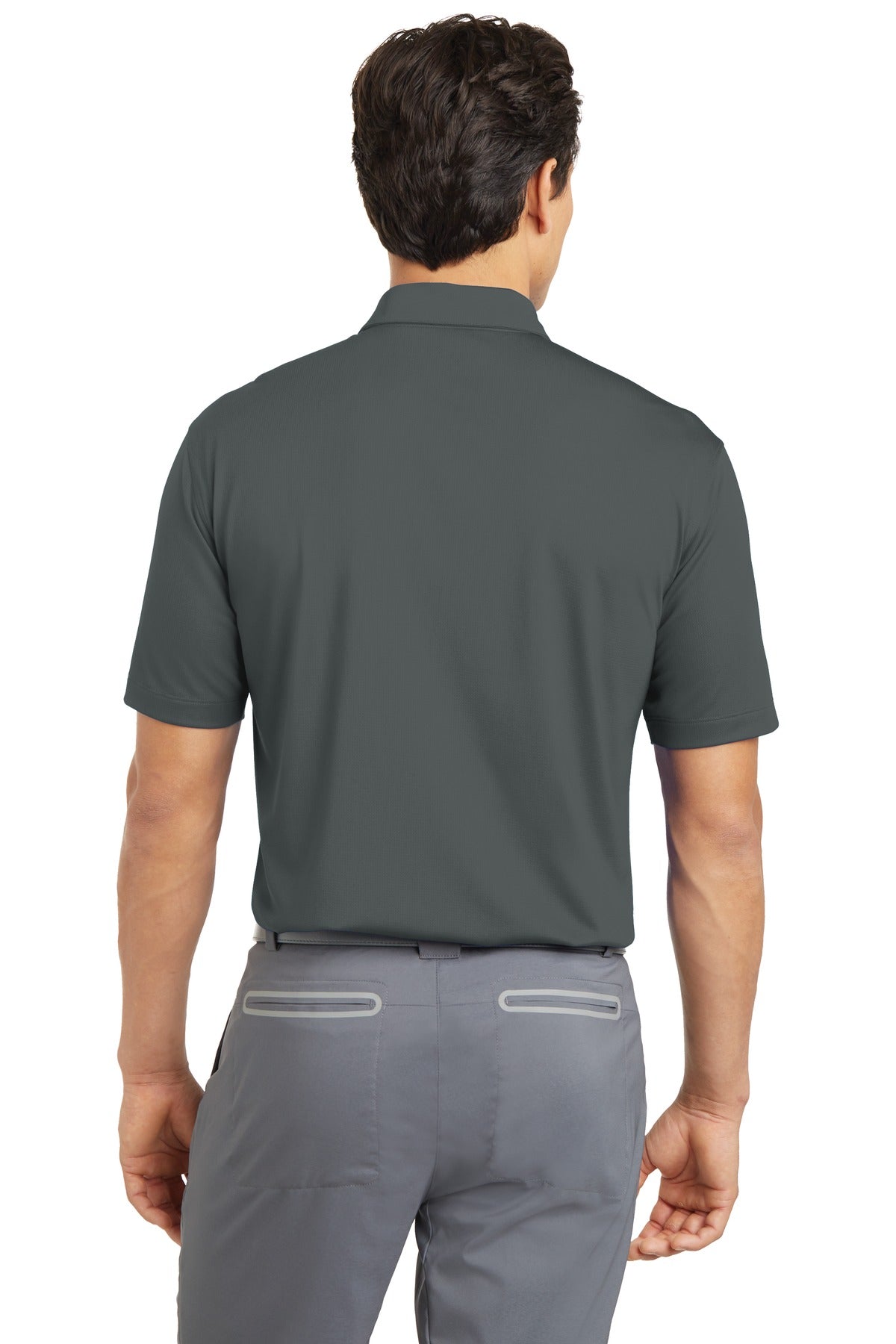 Anthracite Nike Dri-FIT Vertical Mesh Polo. 637167
