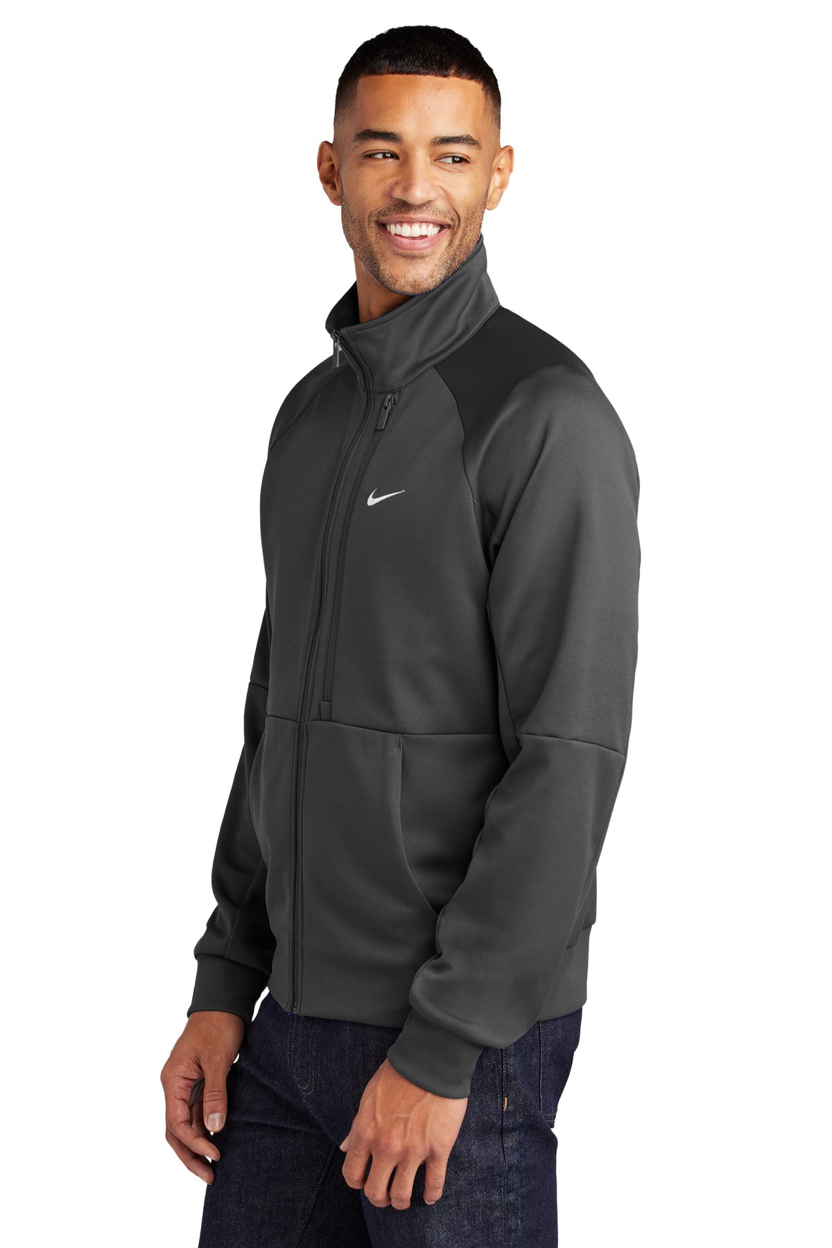 Anthracite Nike Full-Zip Chest Swoosh Jacket NKFD9891