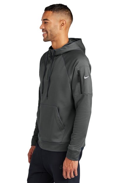Anthracite Nike Therma-FIT Pocket 1/4-Zip Fleece Hoodie NKFD9742
