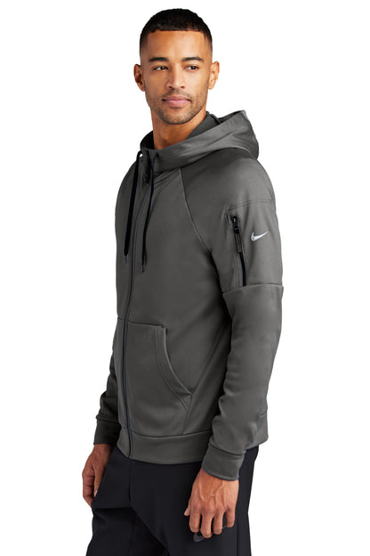 Anthracite Nike Therma-FIT Pocket Full-Zip Fleece Hoodie NKFD9859