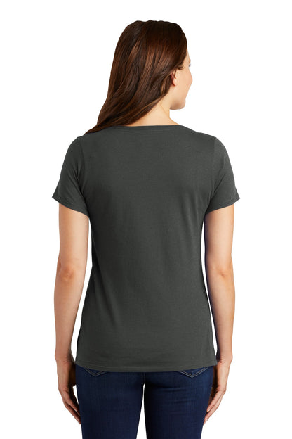Anthracite Nike Women's Dri-FIT Cotton/Poly Scoop Neck Tee. NKBQ5234