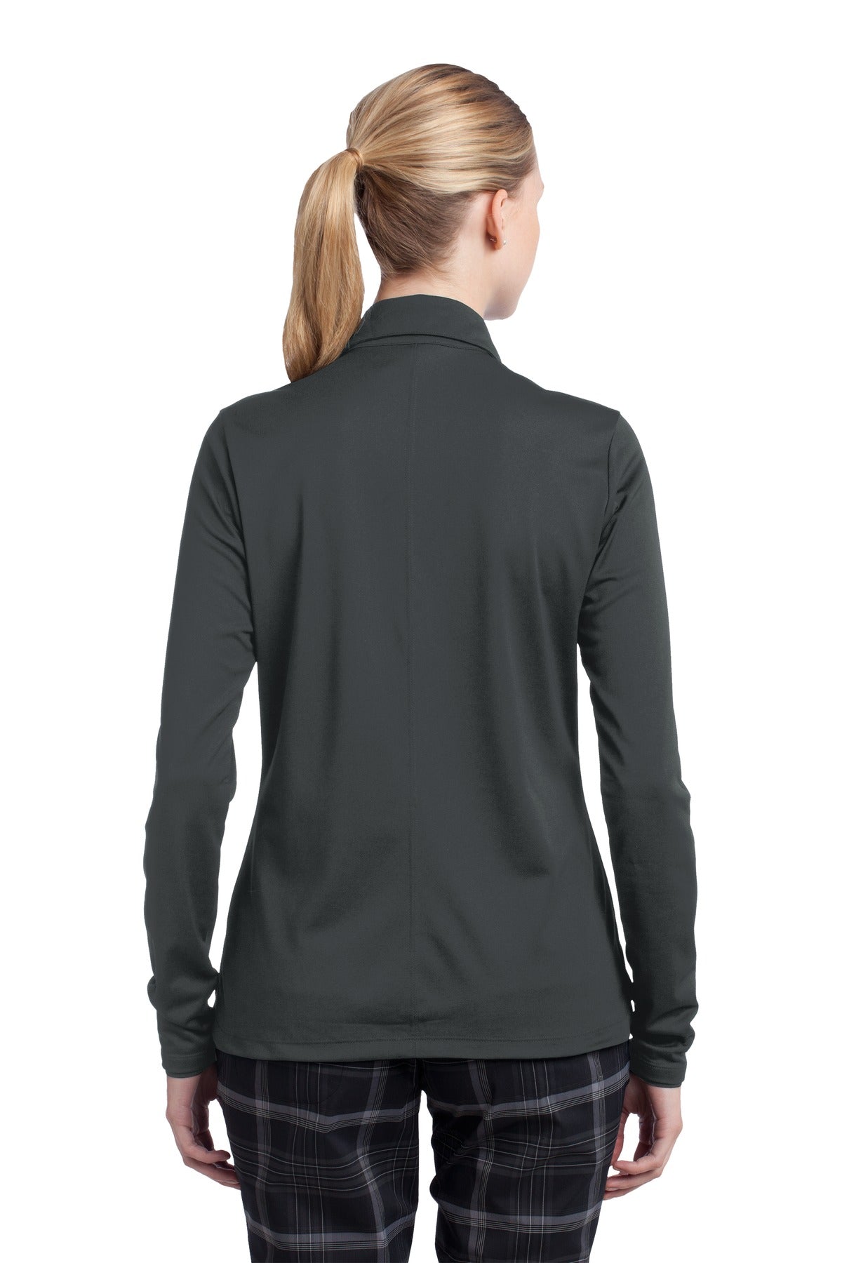 Anthracite Nike Women's Long Sleeve Dri-FIT Stretch Tech Polo. 545322