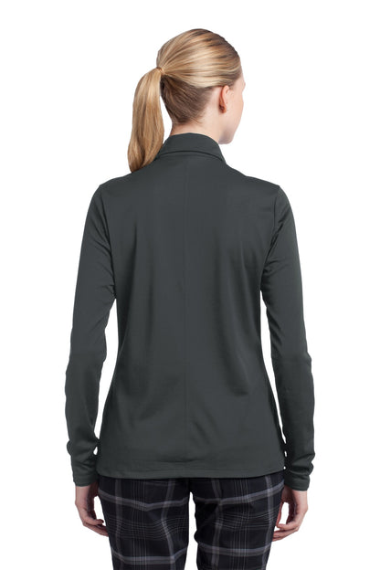 Anthracite Nike Women's Long Sleeve Dri-FIT Stretch Tech Polo. 545322