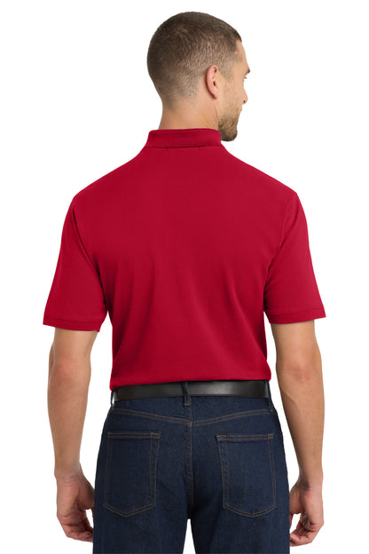 Apple Red Port Authority EZCotton Polo. K8000