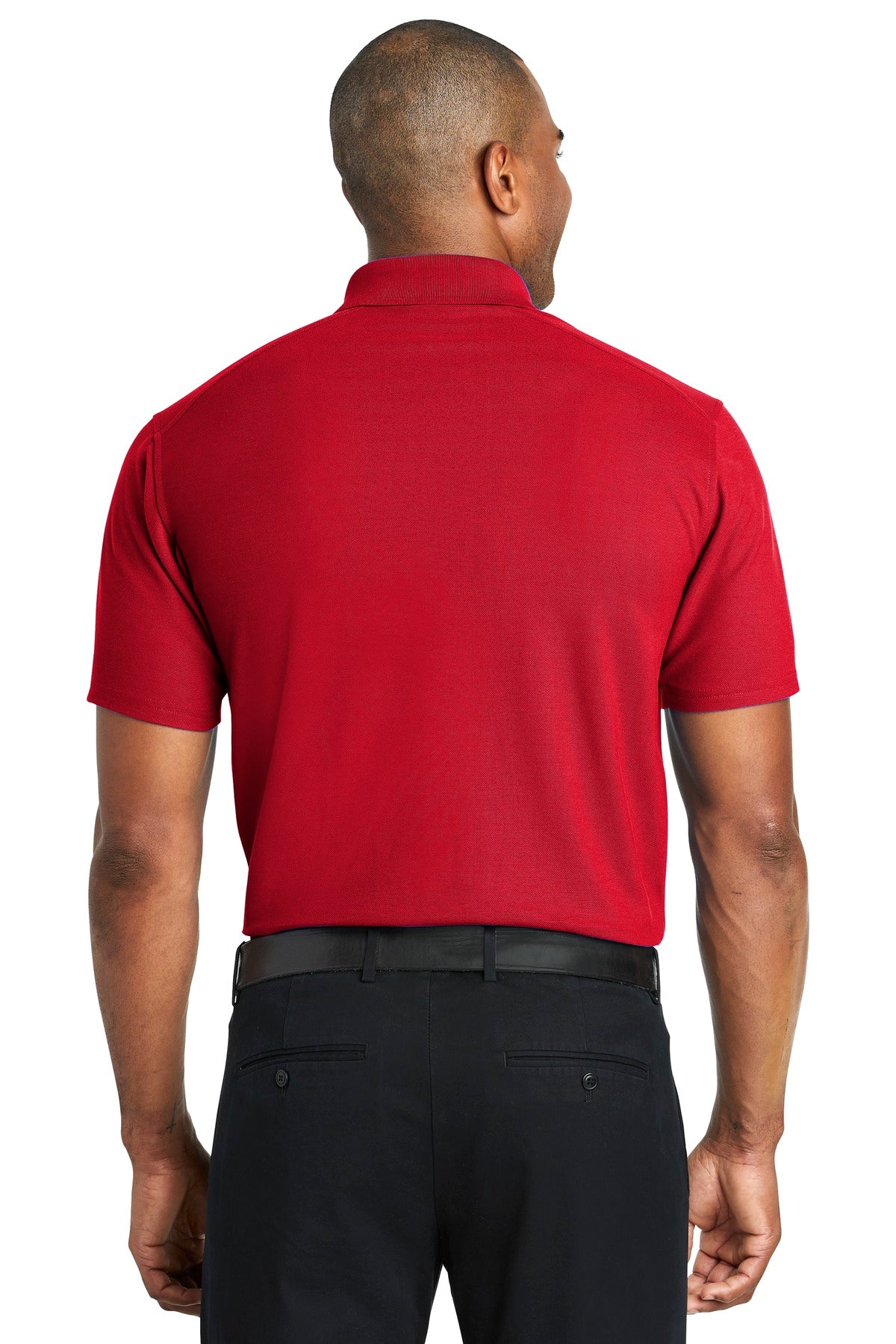 Apple Red Port Authority EZPerformance Pique Polo. K600