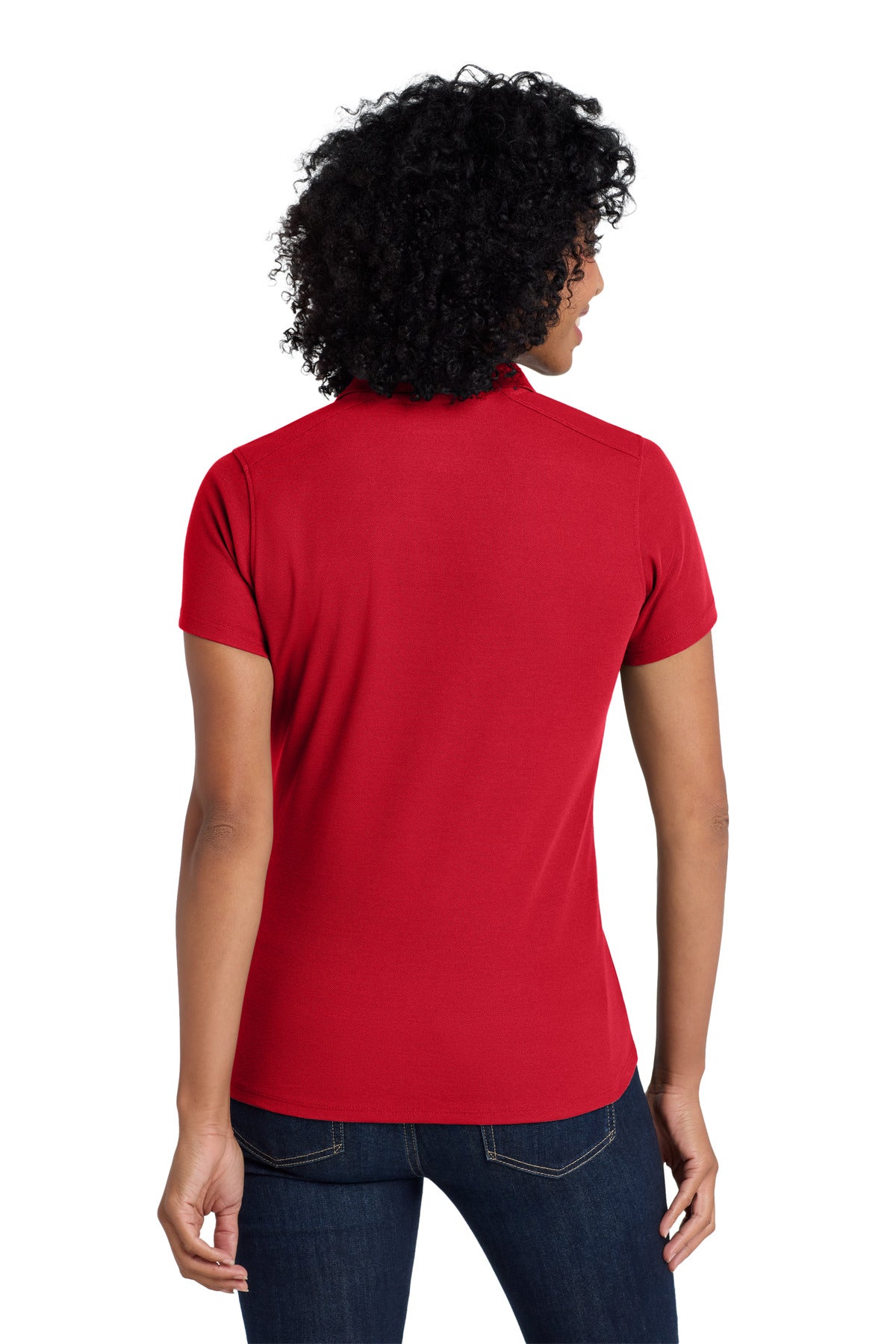 Apple Red Port Authority Women's EZPerformance Pique Polo. LK600