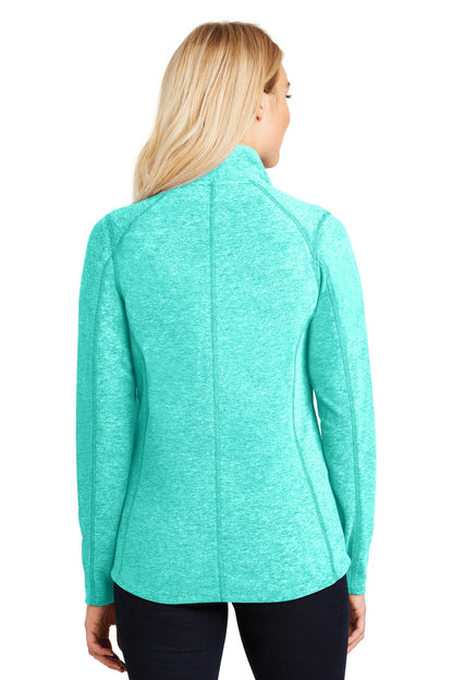 Aqua Green Hea Port Authority Women's Heather Microfleece Full-Zip Jacket. L235
