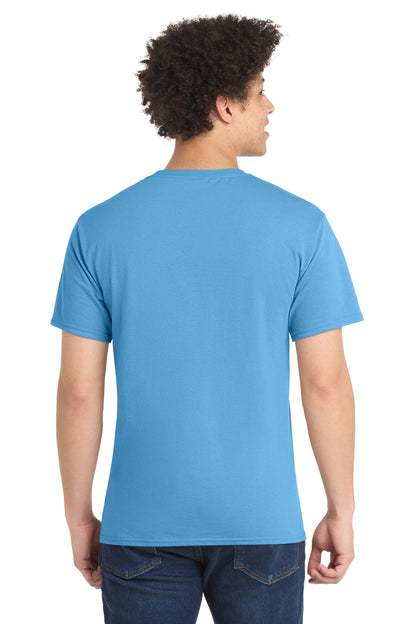 Aquatic Blue Port & Company Tall Core Blend Tee. PC55T