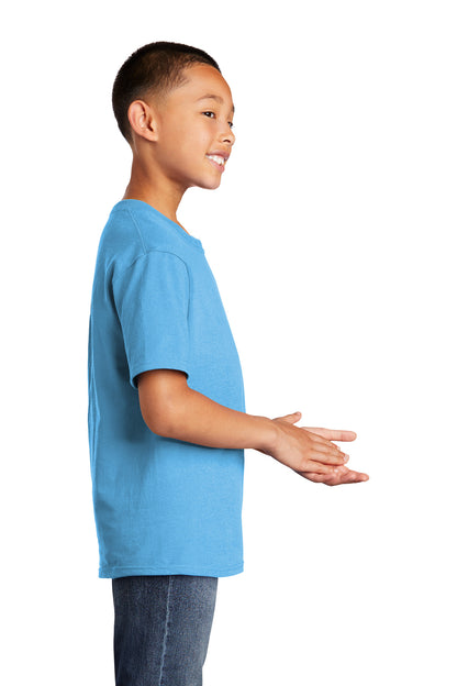 AquaticBl Port & Company Youth Core Cotton DTG Tee PC54YDTG