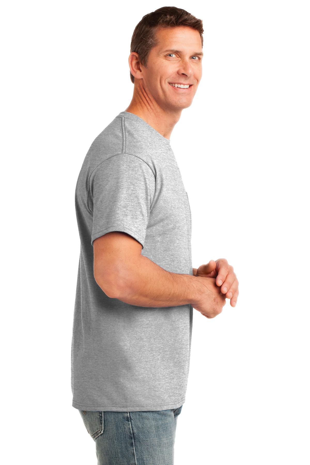 Ash Port & Company Core Cotton Pocket Tee. PC54P