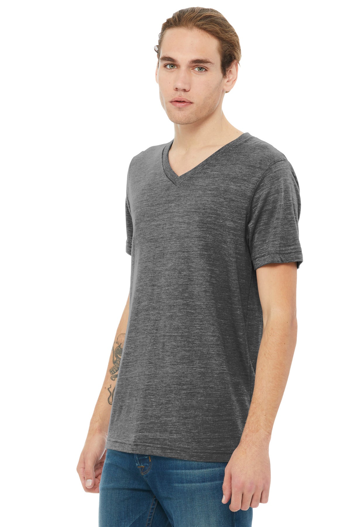 AsphltSlub BELLA+CANVAS Unisex Textured Jersey V-Neck Tee BC3655
